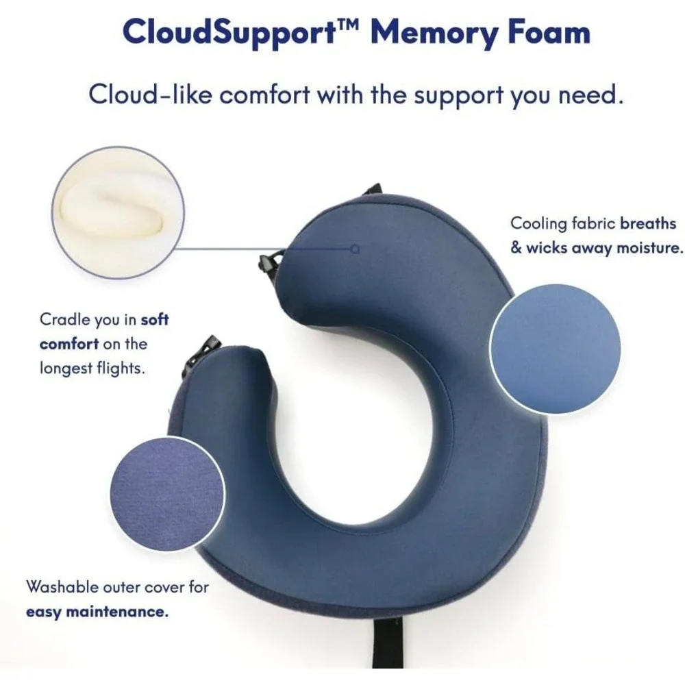 C Cushion Lab Travel‎ Pillow for Neck Chin Support Airplane Car Large